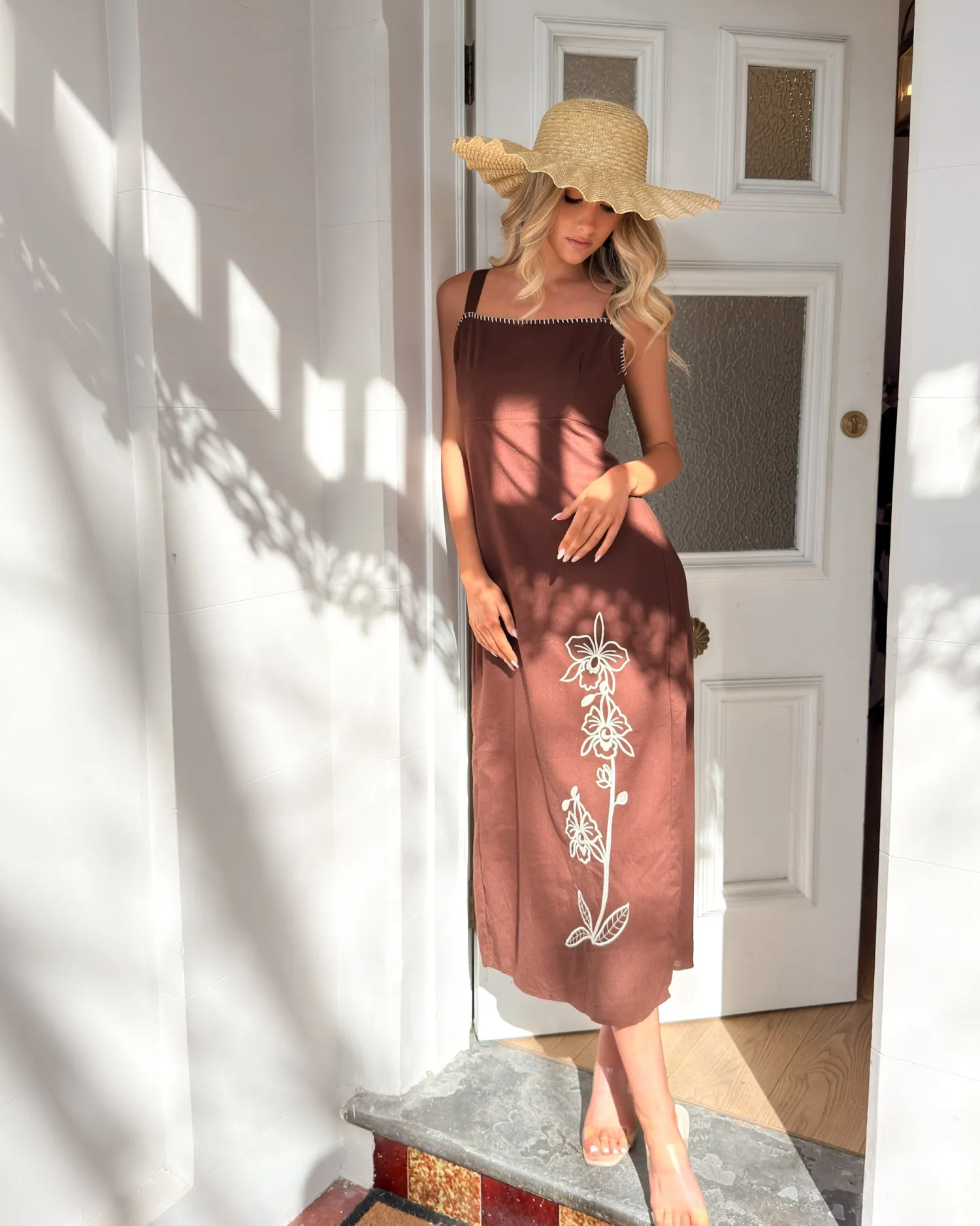 Best Syvella Dress - Brown Floral Floral Dresses|Curve Dresses