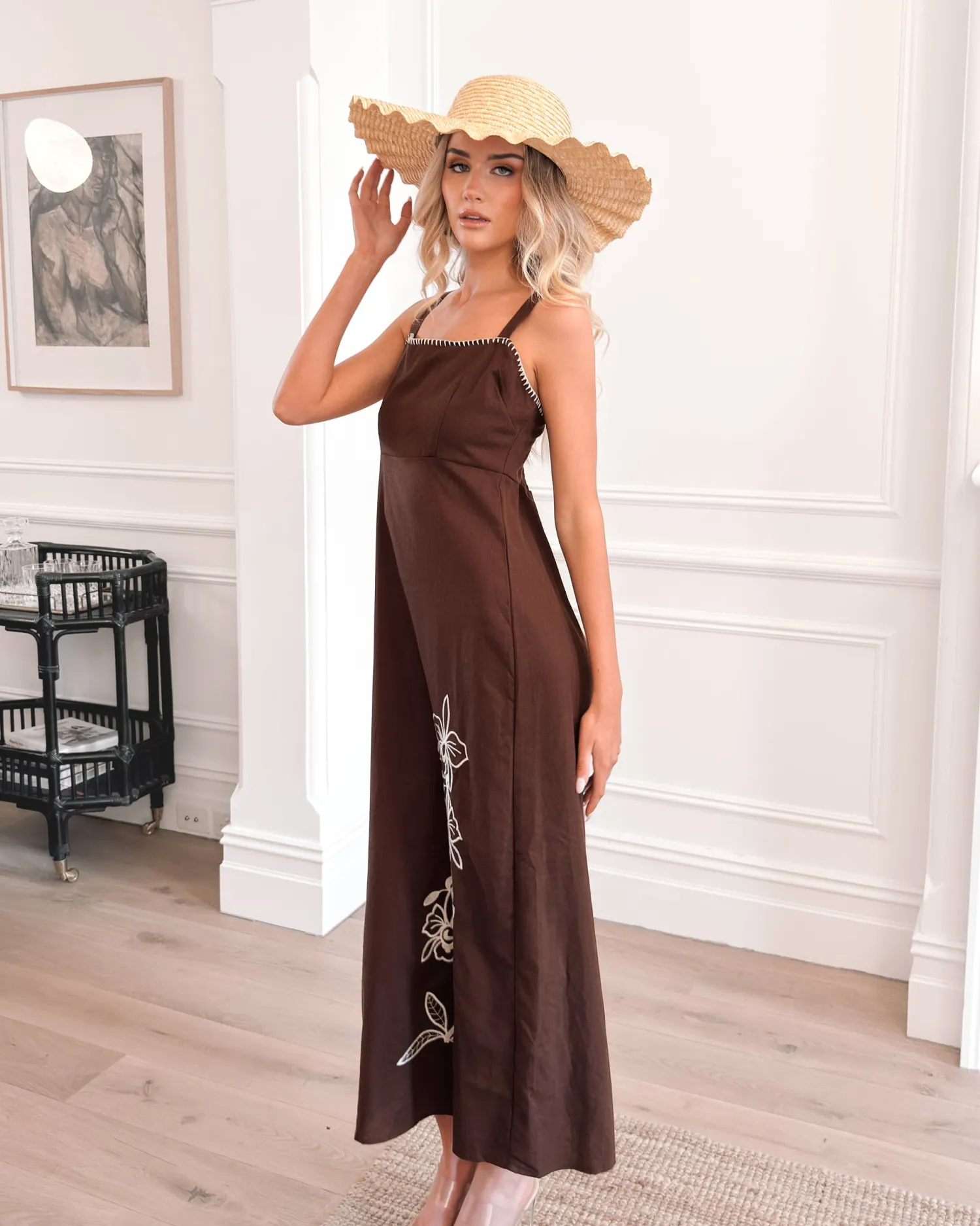 Best Syvella Dress - Brown Floral Floral Dresses|Curve Dresses