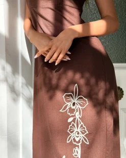 Best Syvella Dress - Brown Floral Floral Dresses|Curve Dresses