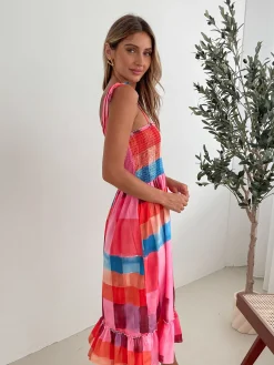 New Tafoya Dress - Multi Print Maternity Dresses|Midi Dresses