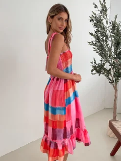 New Tafoya Dress - Multi Print Maternity Dresses|Midi Dresses