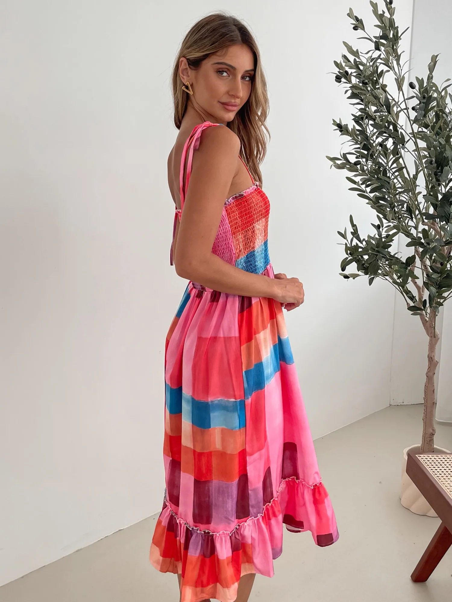 New Tafoya Dress - Multi Print Maternity Dresses|Midi Dresses
