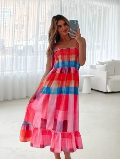 New Tafoya Dress - Multi Print Maternity Dresses|Midi Dresses