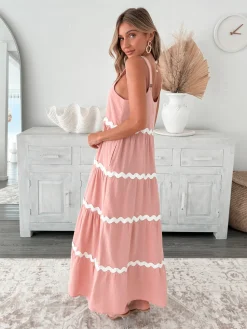 Outlet Taline Dress - Pink Multi Curve Dresses|Maternity Dresses