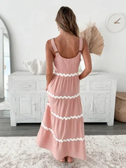 Outlet Taline Dress - Pink Multi Curve Dresses|Maternity Dresses