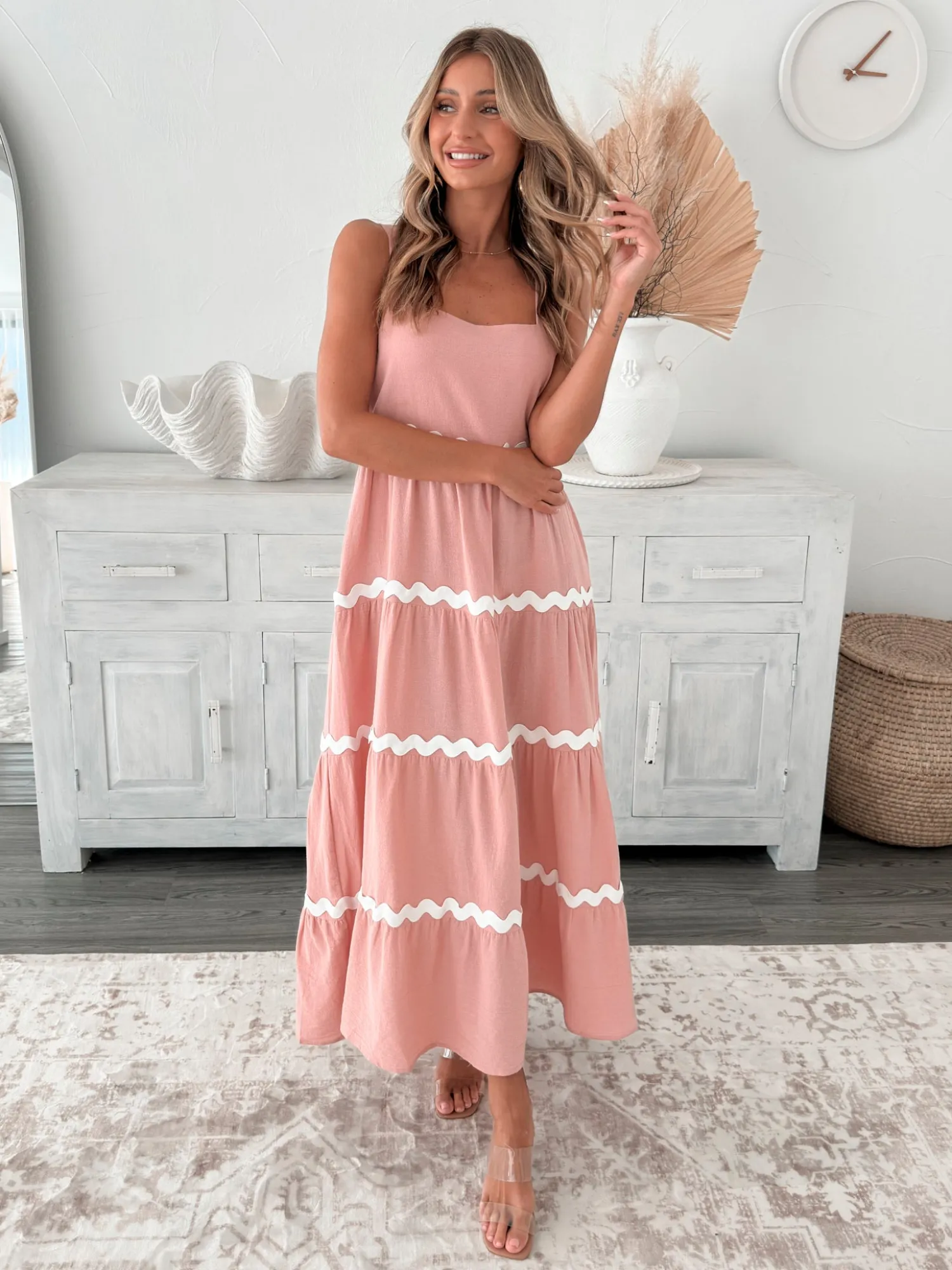 Outlet Taline Dress - Pink Multi Curve Dresses|Maternity Dresses