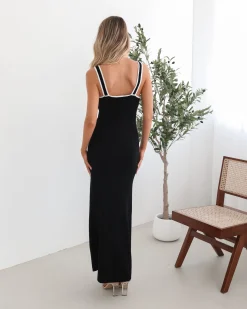 Outlet Terressia Knit Dress - Black Multi Knit Dresses|Maxi Dresses