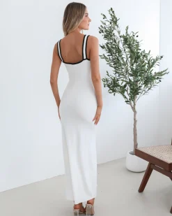 Sale Terressia Knit Dress - White Multi Knit Dresses|Maxi Dresses
