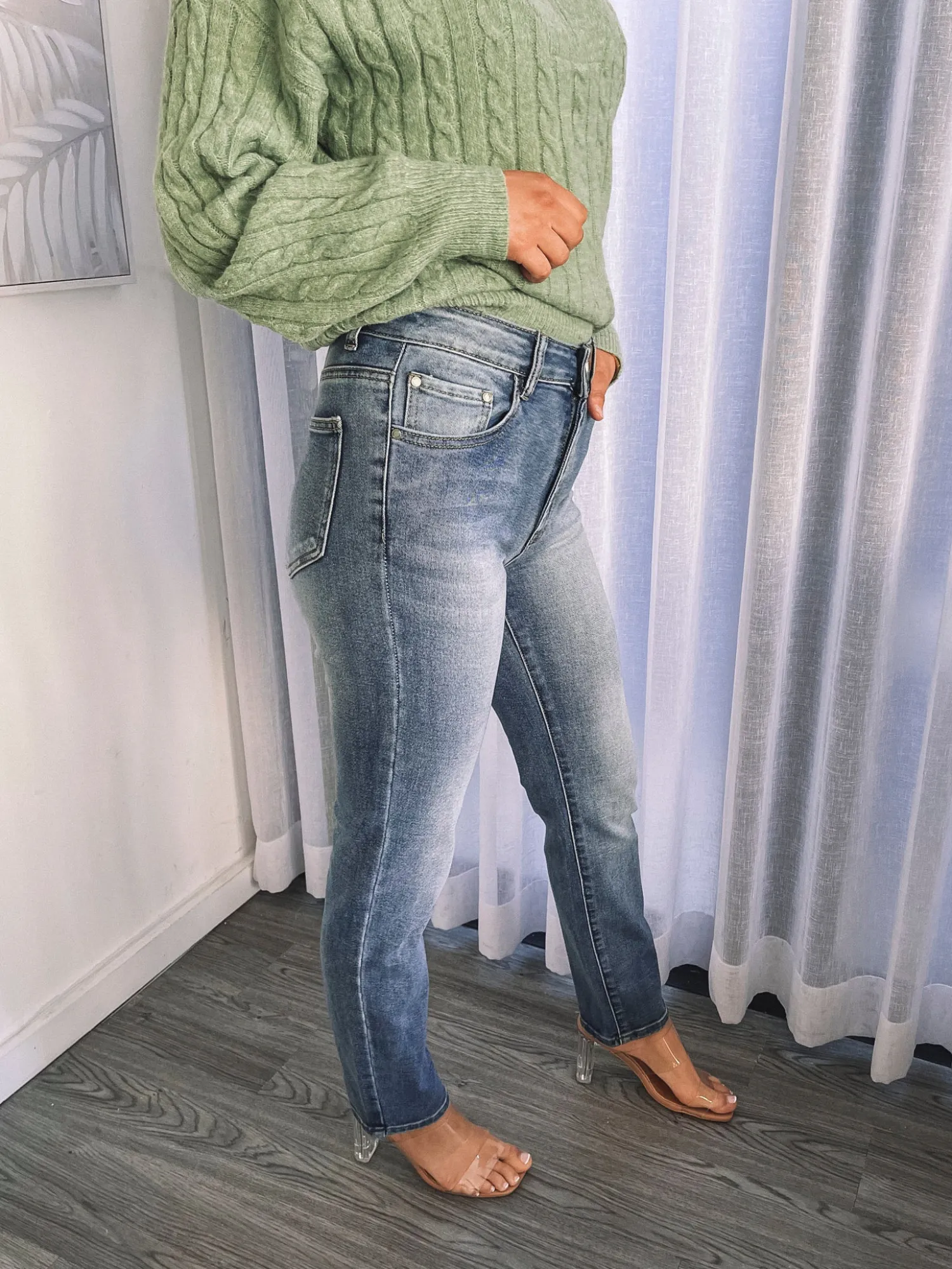 Clearance Thalira Jeans - Mid Wash Jeans|Bottoms