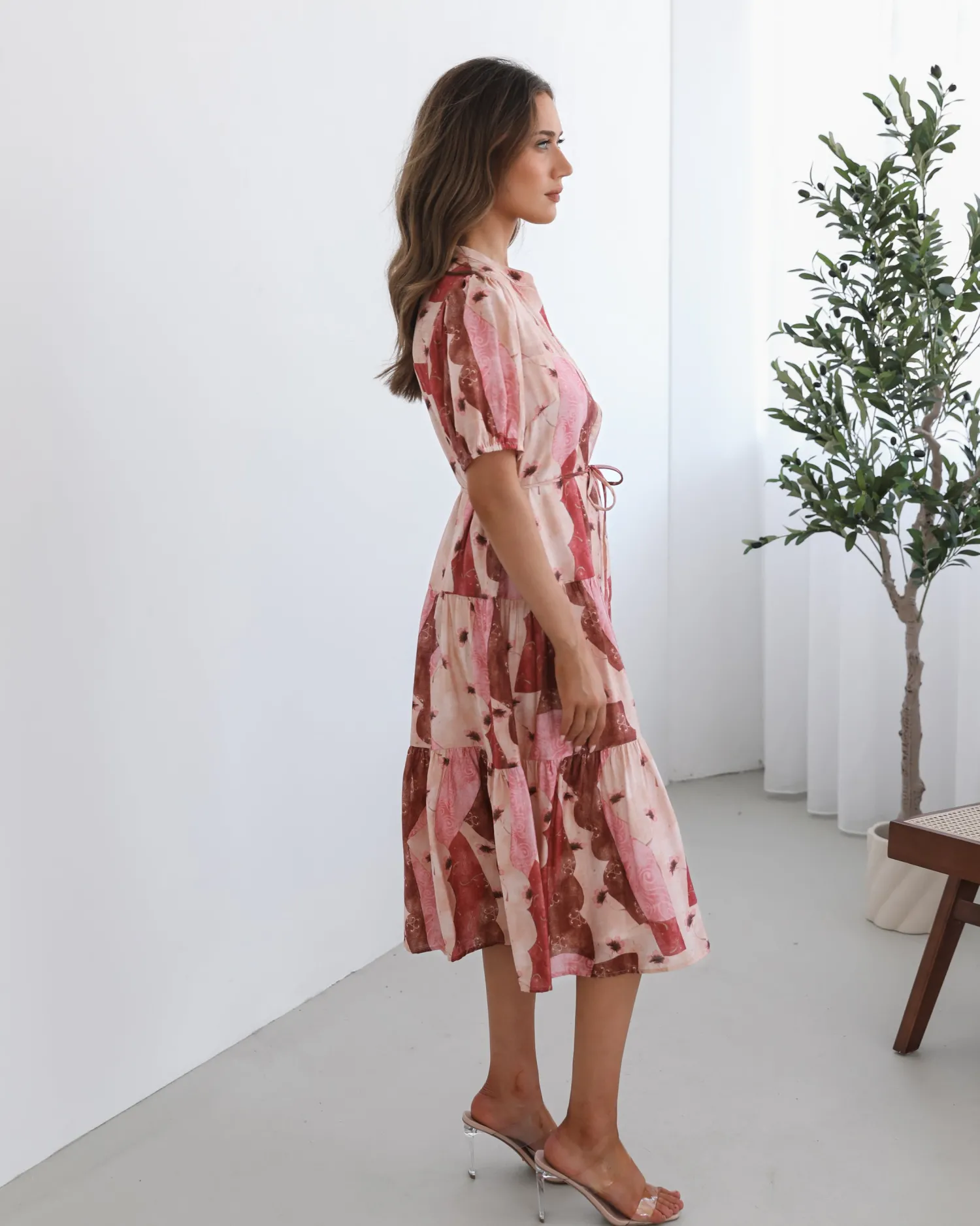 Clearance Theia Dress - Multi Print Shirt Dresses|Curve Dresses