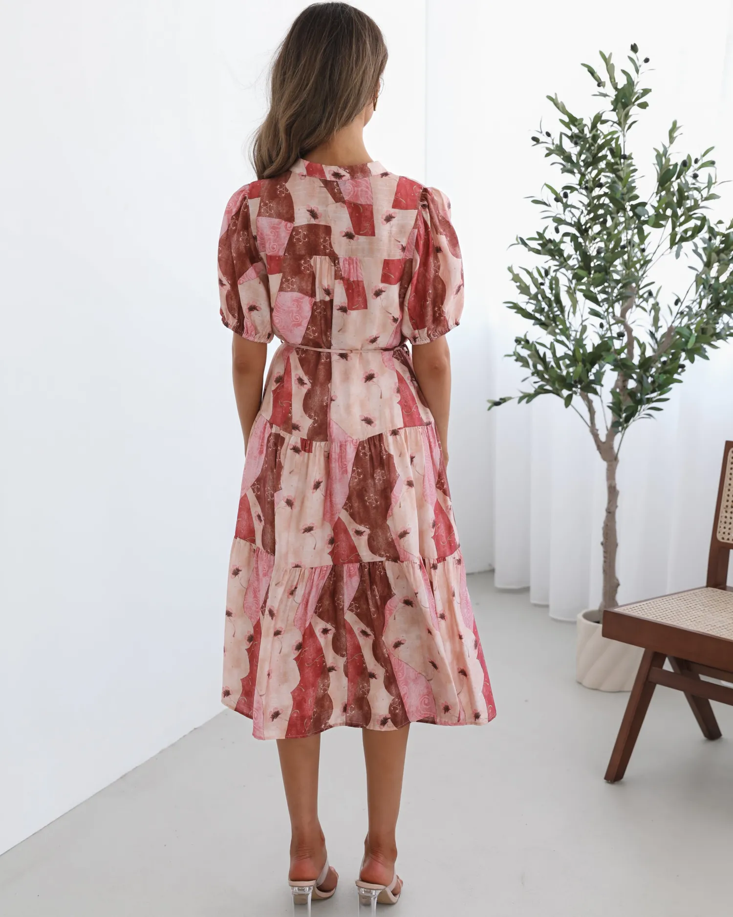 Clearance Theia Dress - Multi Print Shirt Dresses|Curve Dresses