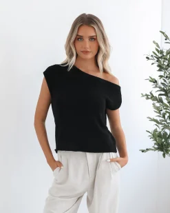 Discount Tiera Knit Top - Black Basic Tops|Knitwear & Jumpers