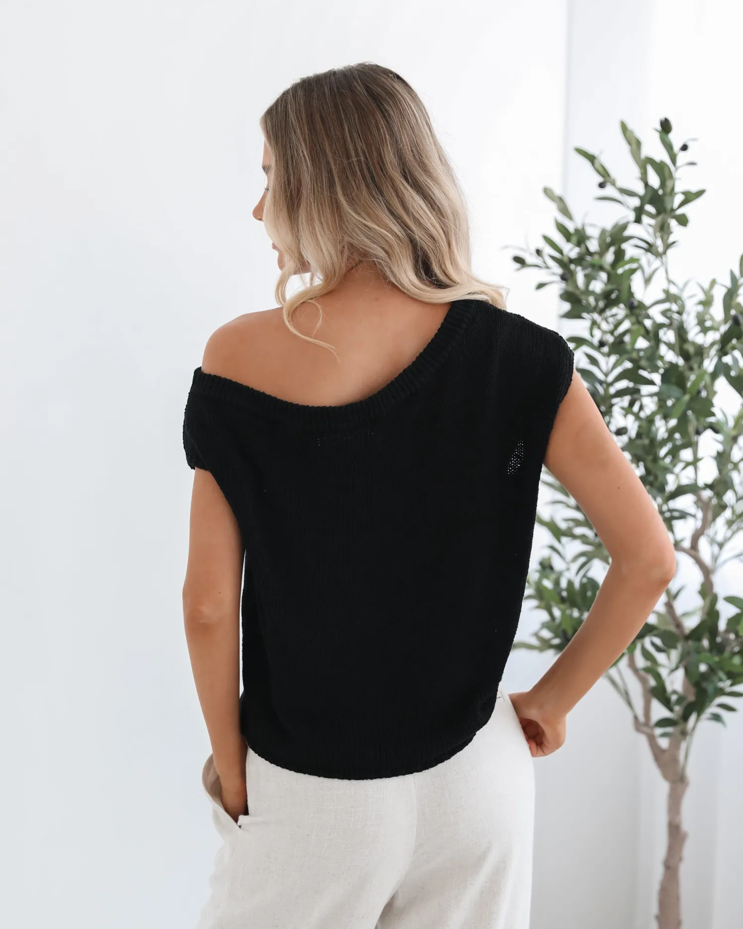 Discount Tiera Knit Top - Black Basic Tops|Knitwear & Jumpers