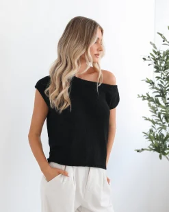 Discount Tiera Knit Top - Black Basic Tops|Knitwear & Jumpers