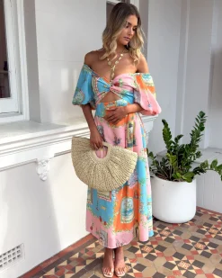 Best Tomika Dress - Multi Print Cut Out Dresses|Midi Dresses