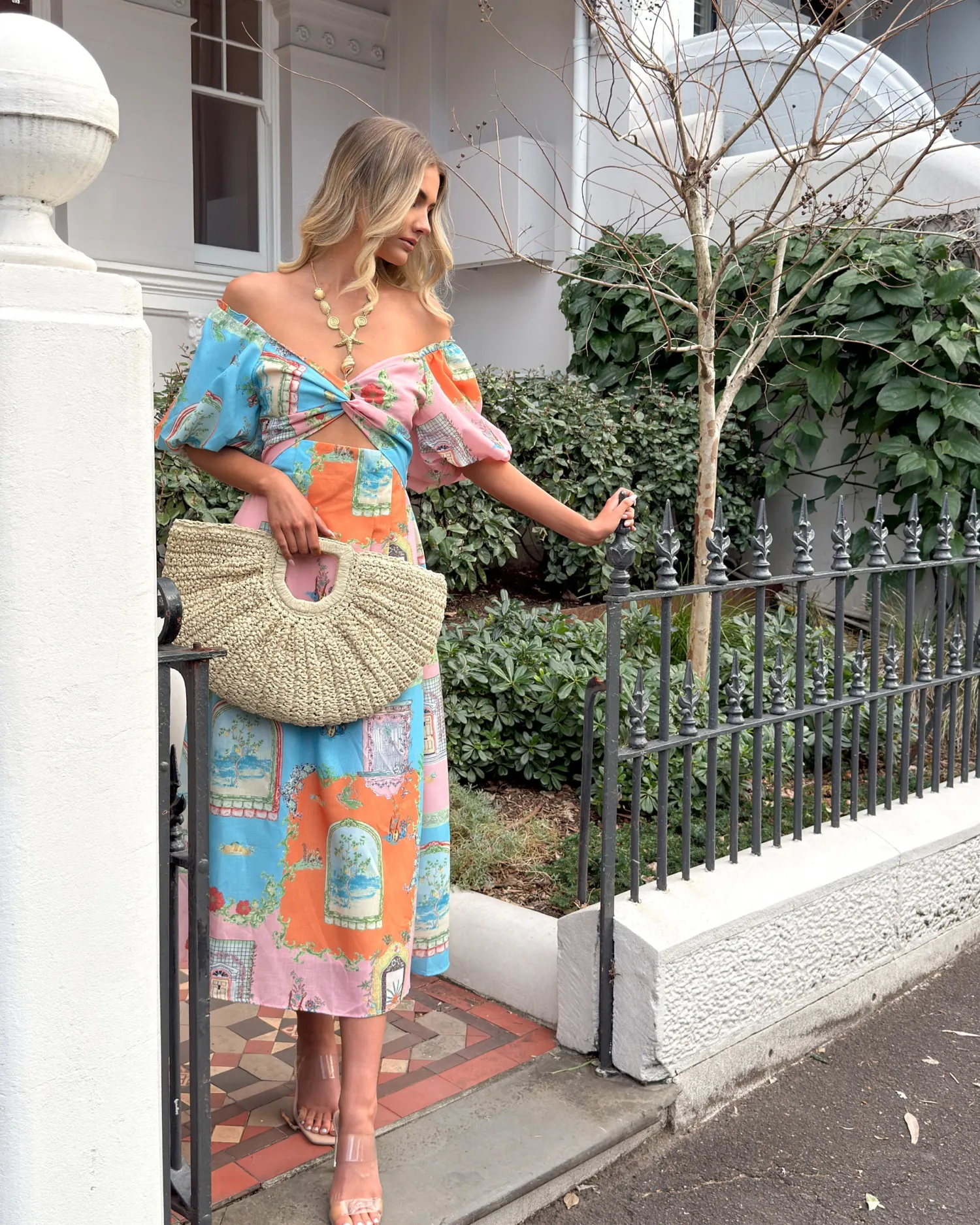 Best Tomika Dress - Multi Print Cut Out Dresses|Midi Dresses