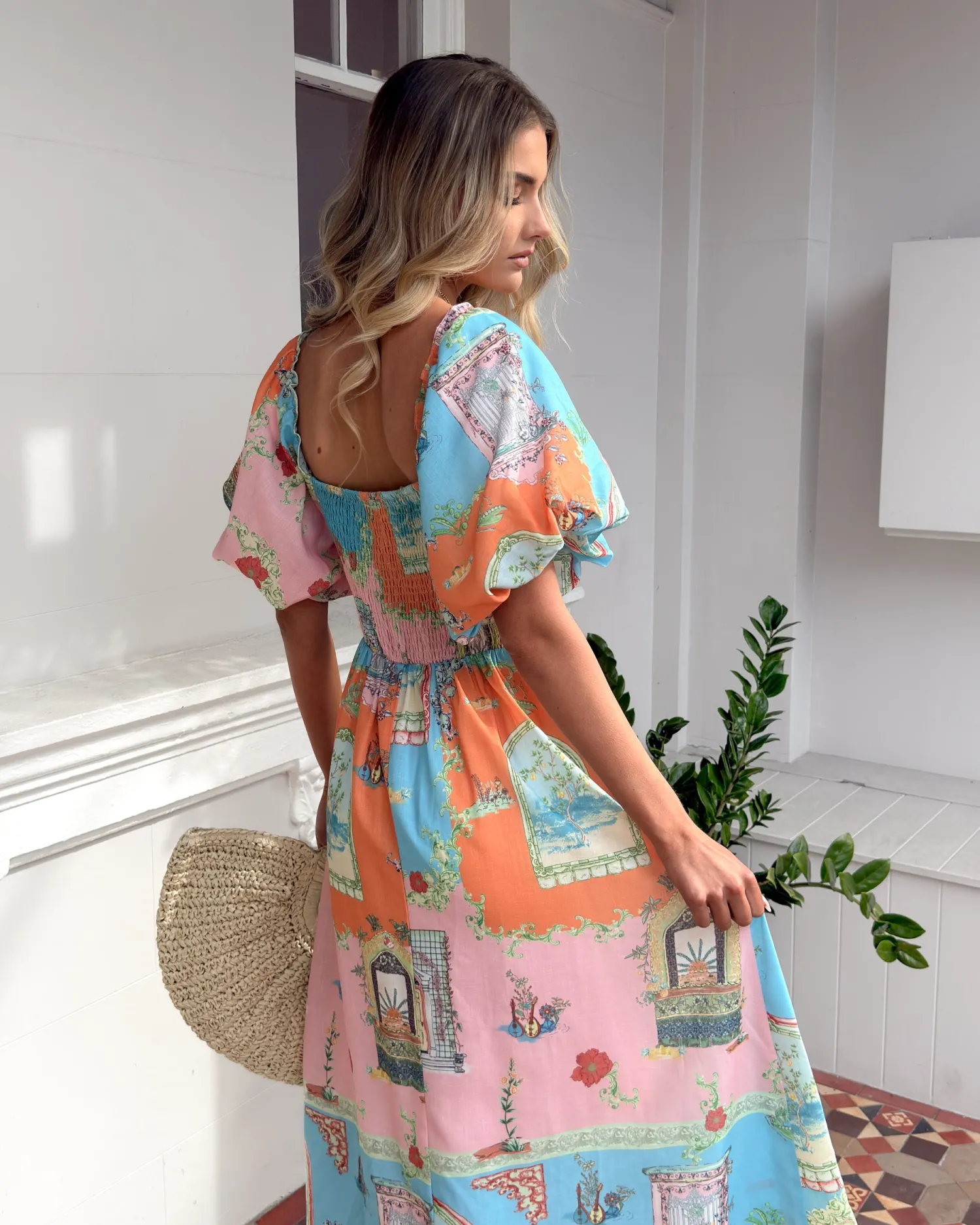 Best Tomika Dress - Multi Print Cut Out Dresses|Midi Dresses