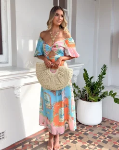 Best Tomika Dress - Multi Print Cut Out Dresses|Midi Dresses
