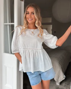 Discount Tonya Top - White Maternity Tops|Maternity Tops