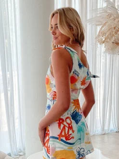 New Torryn Dress - Blue Print One Shoulder Dresses|Mini Dresses