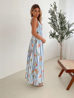 Sale Uhura Dress - Blue Print Maternity Dresses|Maxi Dresses