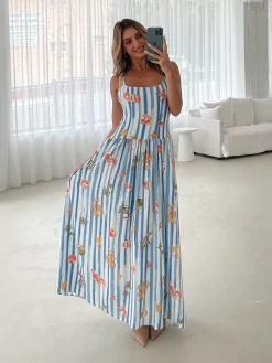 Sale Uhura Dress - Blue Print Maternity Dresses|Maxi Dresses