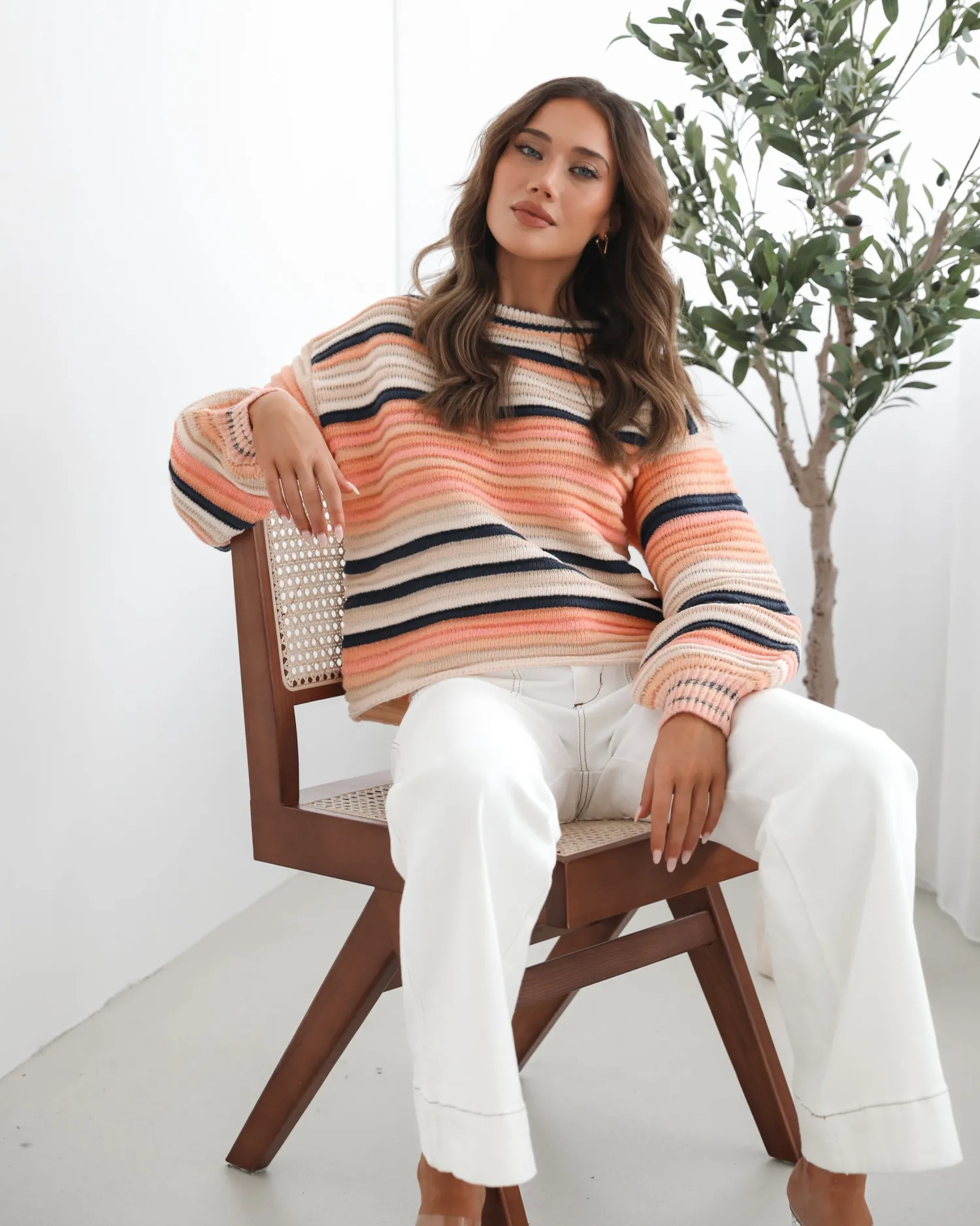 Best Valkyrie Knit - Peach Print Knitwear & Jumpers|Knitwear