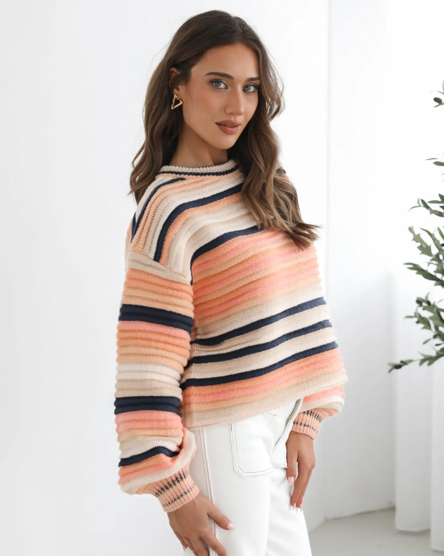 Best Valkyrie Knit - Peach Print Knitwear & Jumpers|Knitwear