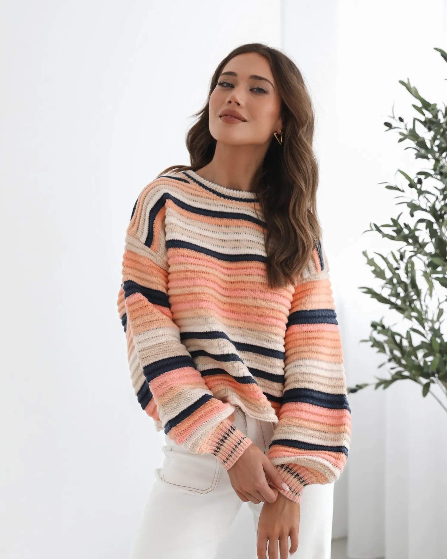 Best Valkyrie Knit - Peach Print Knitwear & Jumpers|Knitwear