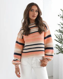 Best Valkyrie Knit - Peach Print Knitwear & Jumpers|Knitwear