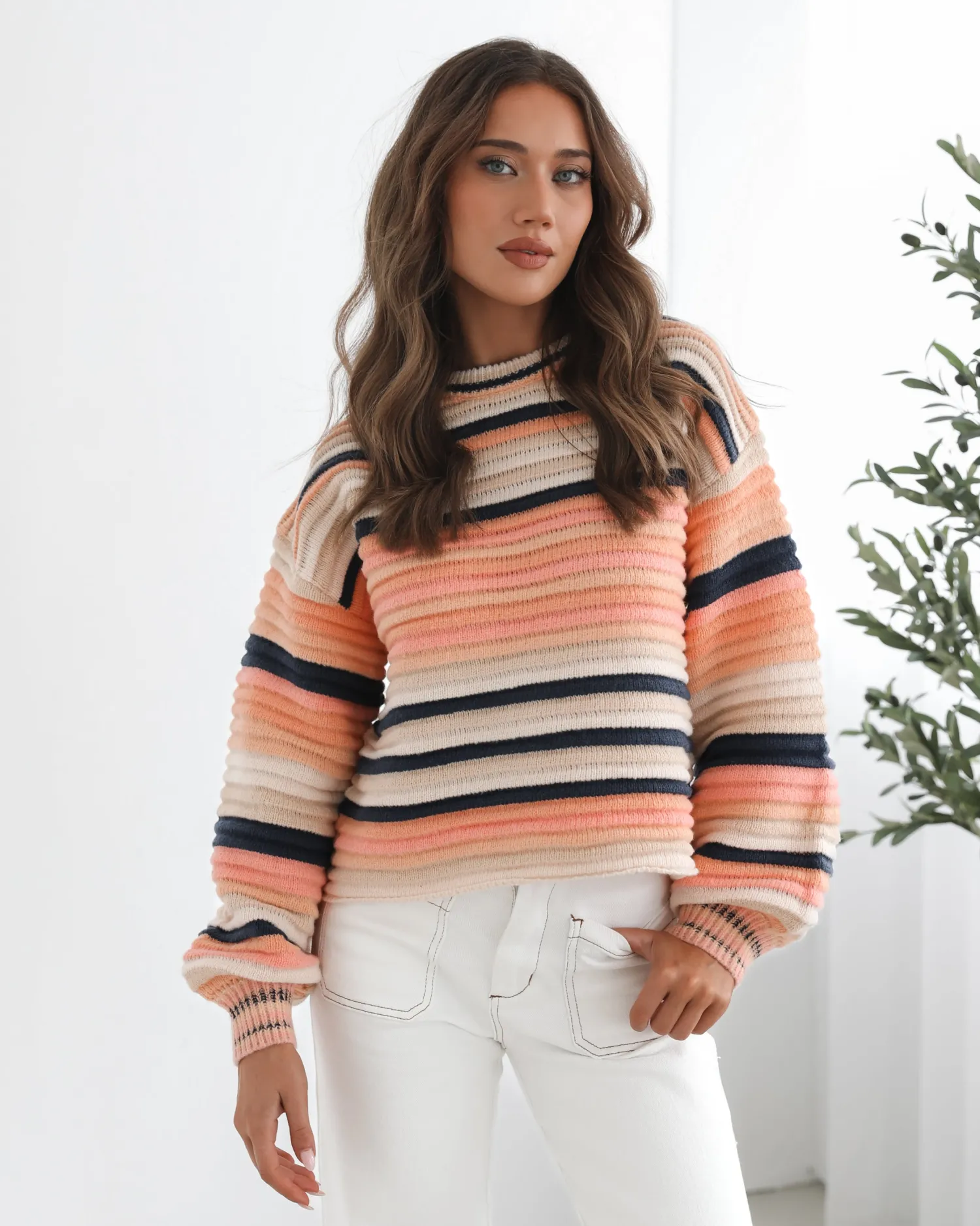Best Valkyrie Knit - Peach Print Knitwear & Jumpers|Knitwear
