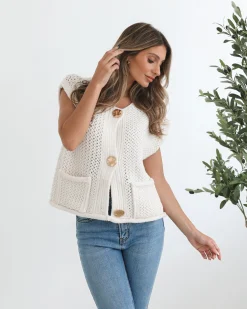 New Vasha Knit Top - Beige Basic Tops|Knitwear & Jumpers
