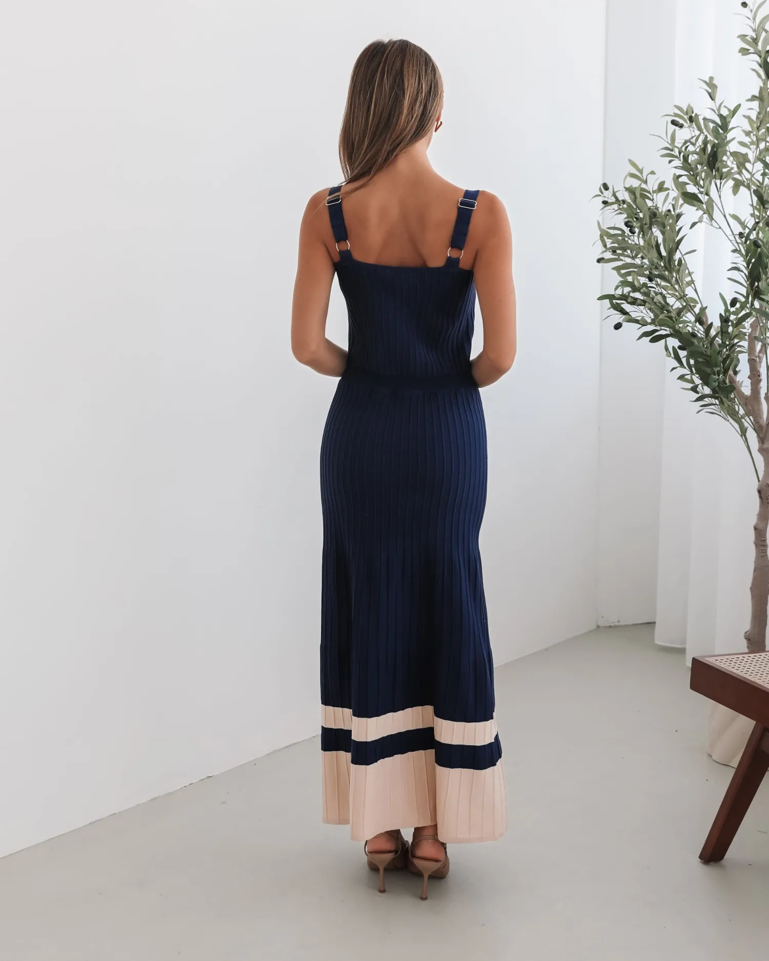 Outlet Vianne Dress - Navy Multi Knit Dresses|Maternity Dresses
