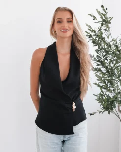 Vittoria Top - Navy Tops