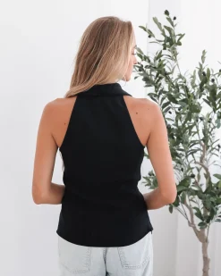 Vittoria Top - Navy Tops