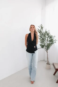 Vittoria Top - Navy Tops