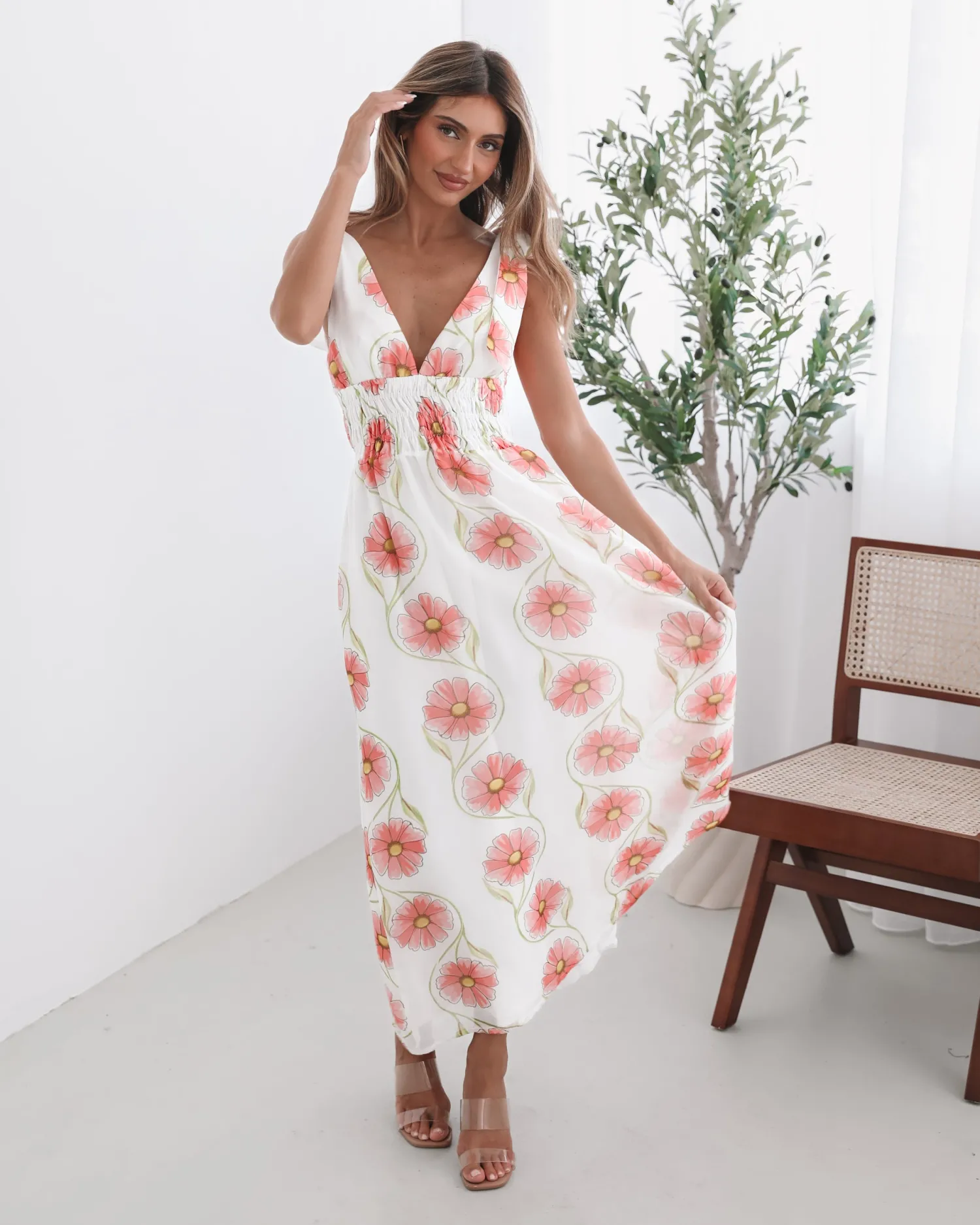 Best Vivia Dress - White Floral Floral Dresses|Maternity Dresses