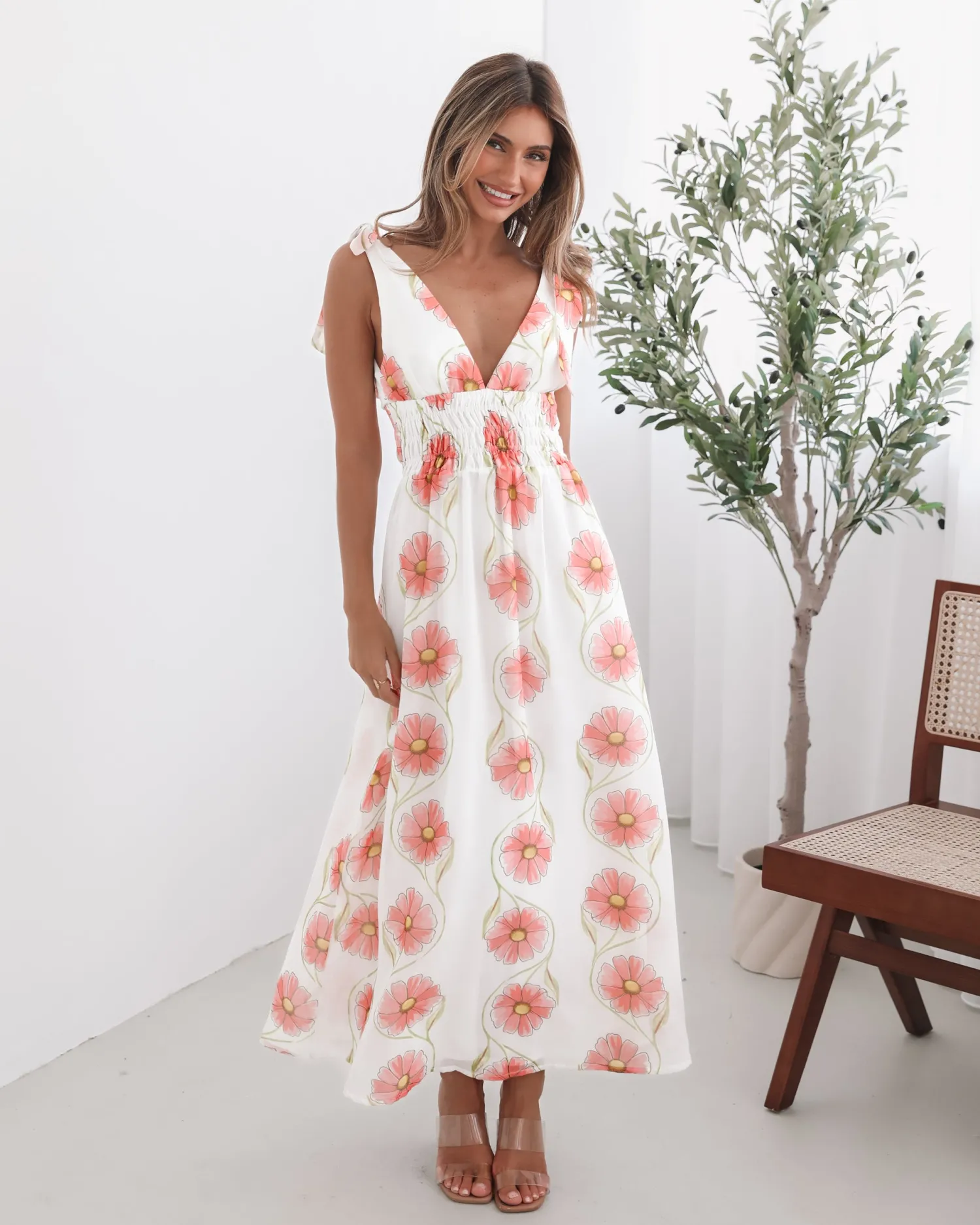 Best Vivia Dress - White Floral Floral Dresses|Maternity Dresses