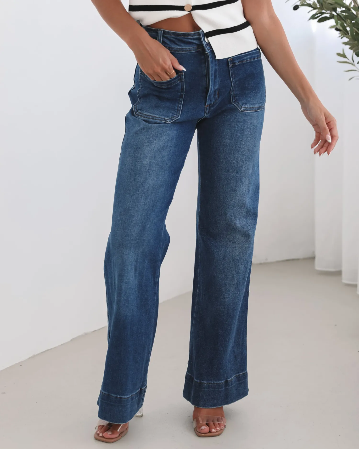 Sale Yzabel Jeans - Mid Blue Jeans|Bottoms