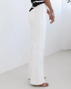 Outlet Yzabel Jeans - White Denim Jeans|Bottoms
