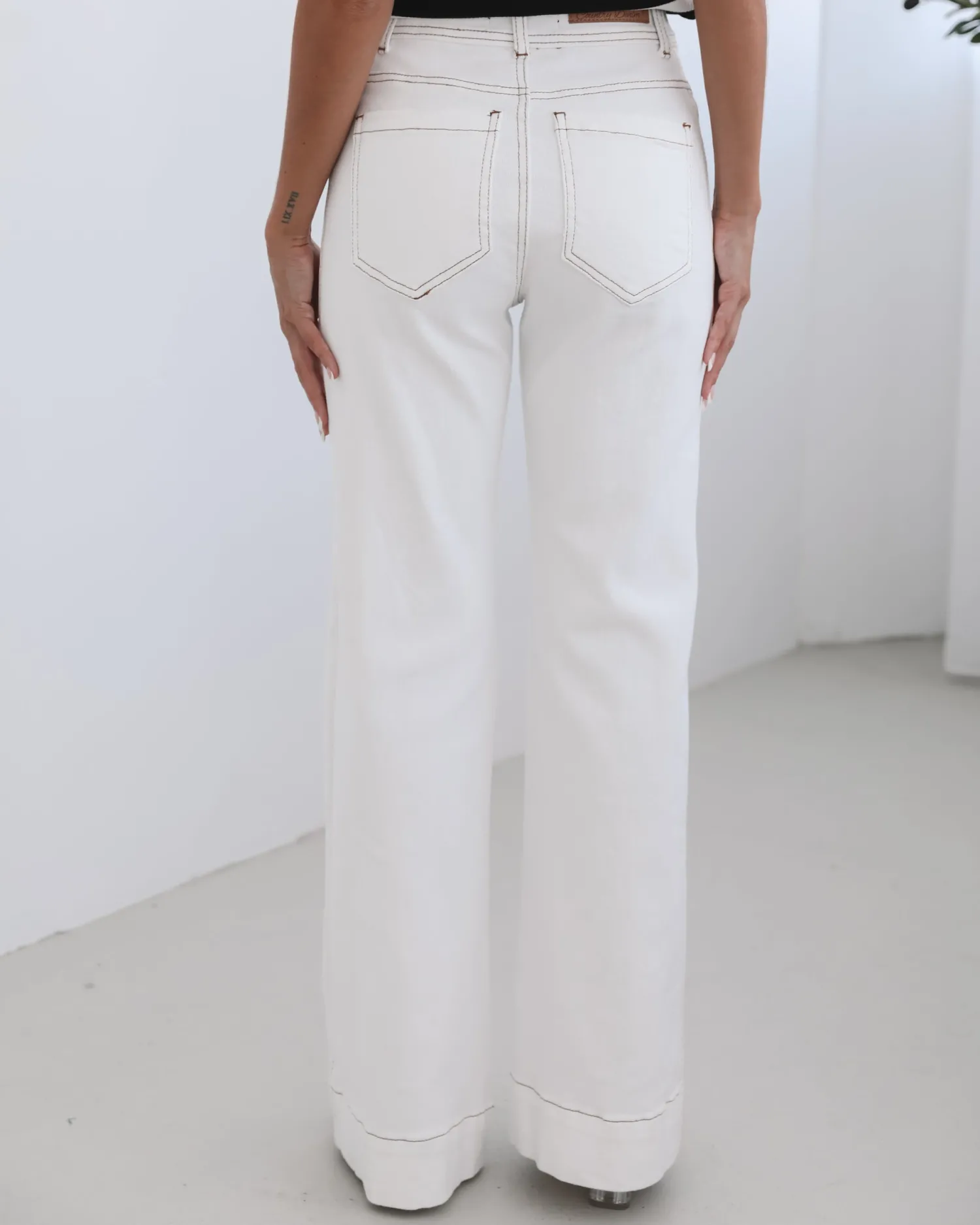 Outlet Yzabel Jeans - White Denim Jeans|Bottoms