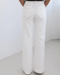 Outlet Yzabel Jeans - White Denim Jeans|Bottoms
