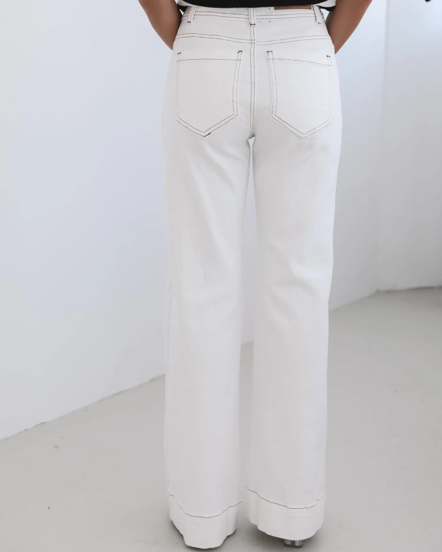 Outlet Yzabel Jeans - White Denim Jeans|Bottoms