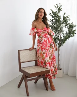 Discount Zahra Dress - Floral Print Floral Dresses|Cut Out Dresses