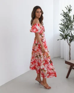 Discount Zahra Dress - Floral Print Floral Dresses|Cut Out Dresses