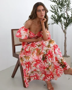 Discount Zahra Dress - Floral Print Floral Dresses|Cut Out Dresses