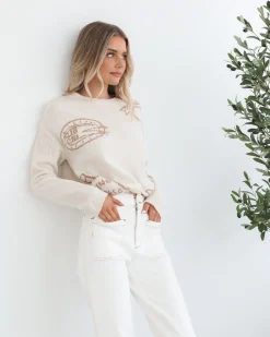 Best Zamarron Knit - Cream Print Jumpers|Jumpers