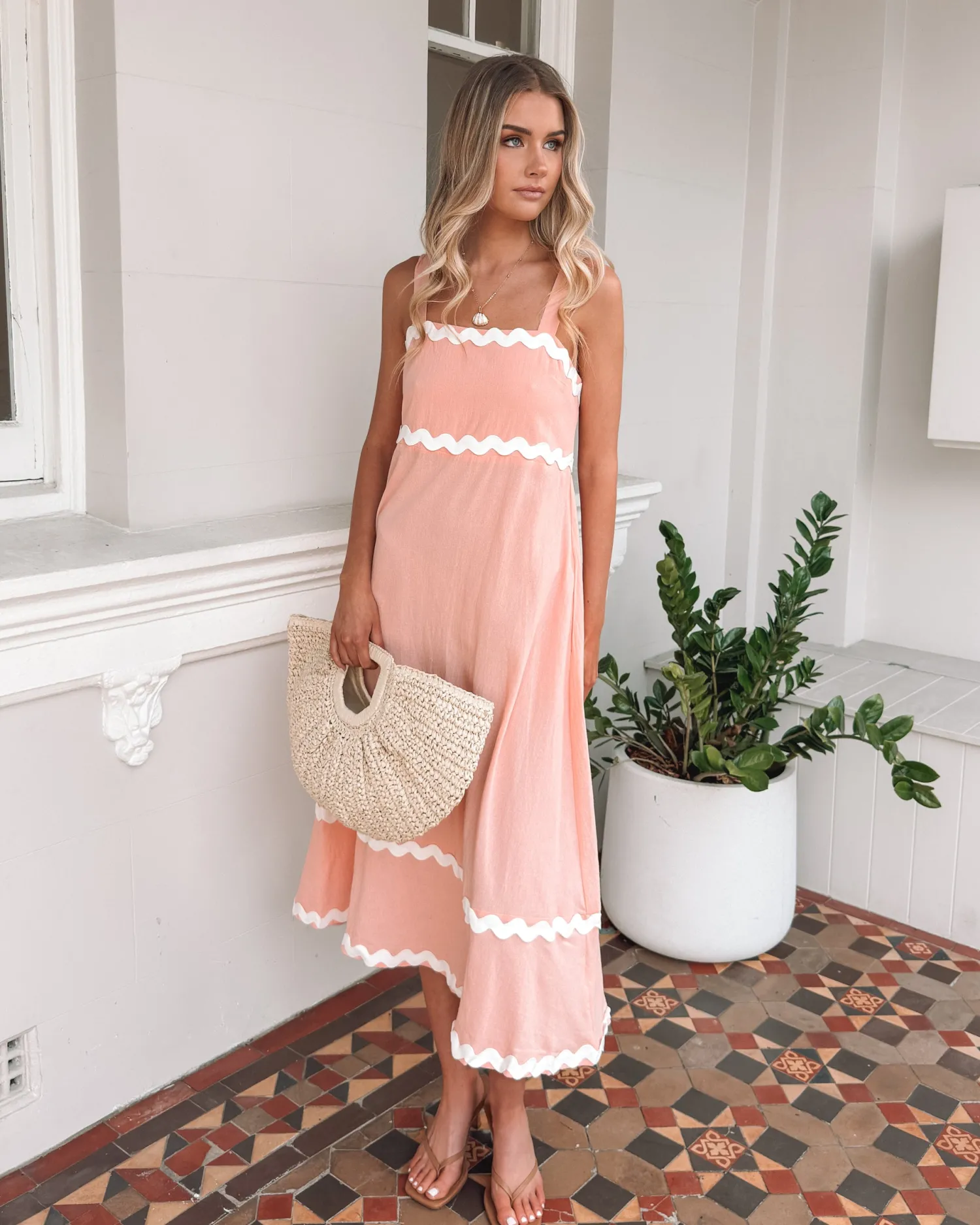 New Zarienne Dress - Pink Multi Curve Dresses|Maternity Dresses