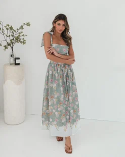 Best Zyrelise Dress - Mint Floral Floral Dresses|Maxi Dresses