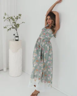 Best Zyrelise Dress - Mint Floral Floral Dresses|Maxi Dresses